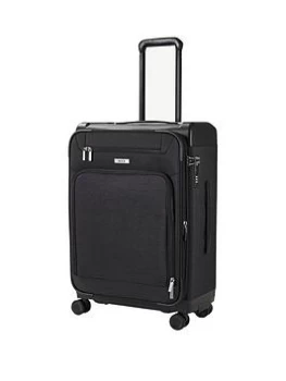 Rock Luggage Parker 8-Wheel Suitcase Medium - Black