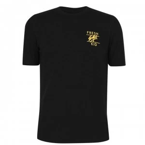 Fresh Ego Kid Mens Waffle T-Shirt - Black