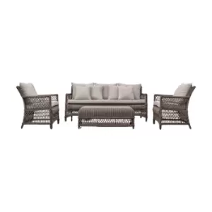 Gallery Interiors Cagney Outdoor Lounge Set in Natural