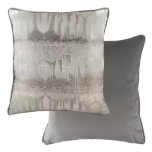 Inca Jacquard Cushion Steel Grey