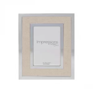 4" x 6" IMPRESSIONS Silver Finish Frame with Canvas Border