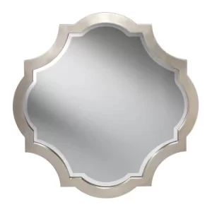 Argentum Octagonal Mirror, Silver Patina Finish