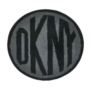 DKNY Circe Logo Bath Mat, Grey & Black