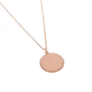 Ladies Olivia Burton Rose Gold Plated Engraveable Disc Necklace