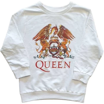 Queen - Classic Crest Kids 7-8 Years Sweatshirt - White