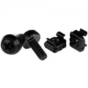 M6x12mm Screws and Cage Nuts x100 Black