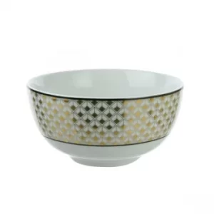 Deco Glam Rice Bowl Black and Gold 14cm