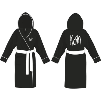 Korn - Logo Unisex Medium - Large Bathrobe - Black