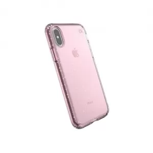 Speck Presidio Clear Plus Glitter Apple iPhone X XS Bella Pink Gold Gl