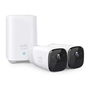 EufyCam 2 CCTV System - Full 1080p HD Wireless IP System with 2 x 1080p HD Cameras