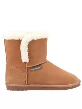 Hush Puppies Ashleigh Boot Slippers - Tan, Brown, Size 3, Women