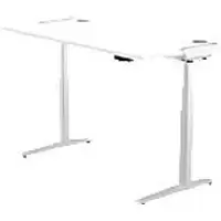 Fellowes Sit Stand Desk 9787001 Silver, White 1,260 mm x 640 - 1260 mm