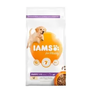 Iams Vitality Large Breed Chicken Puppy Food (2kg) (May Vary) - May Vary
