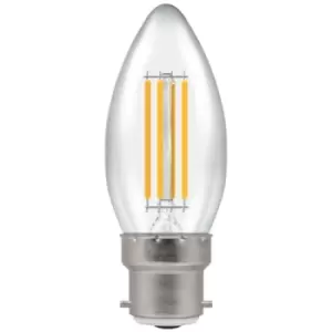 Crompton Lamps LED Candle 6.5W B22 Filament Warm White Clear (60W Eqv)