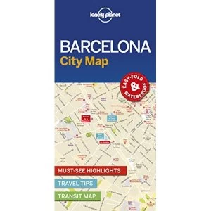 Lonely Planet Barcelona City Map Sheet map, folded 2016