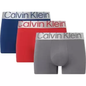 Calvin Klein 3 Pack Steel Trunks - Blue