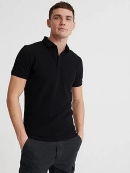 Superdry City Polo Shirt, Black, Size XL, Men