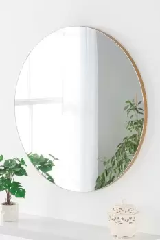 Simple round mirror Gold 50cm