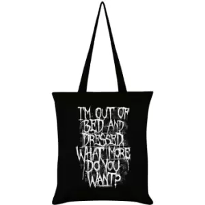 Grindstore - I'm Out Of Bed & Dressed Tote Bag (One Size) (Black/White)