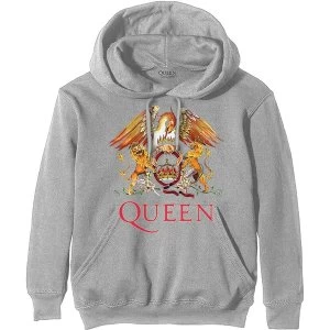 Queen - Classic Crest Mens X-Large Pullover Hoodie - Grey