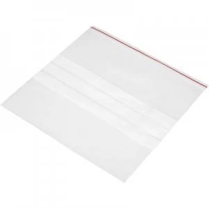 Grip seal bag with write on panel W x H 250 mm x 250 mm Transparent Polyethy