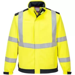 Modaflame Multi Norm Arc Flame and Heat Resistant Softshell Jacket Yellow / Navy L
