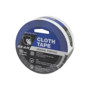 Flexovit Bear General Purpose Cloth Tape 50mm x 15m White