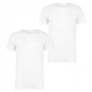 Gant 2 Pack Crew Neck T-Shirts - White