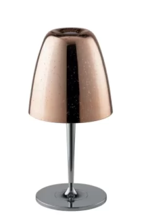 Ares Dome Table Lamp With Shade, Bronze, Chrome, E27