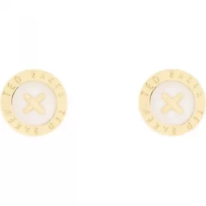 Ted Baker Ladies Gold Plated Eisley Mini Button Earrings
