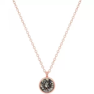 Ladies Karen Millen Rose Gold Plated Crystal Dot Necklace