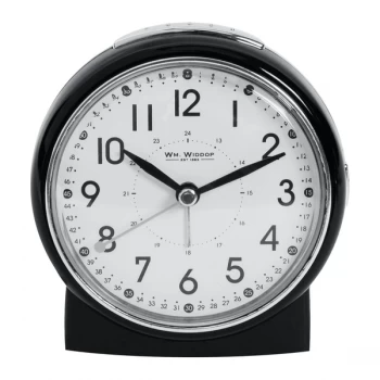 WILLIAM WIDDOP Round Sweep Alarm Clock - Black