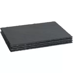 Argon Tableware - Rectangle Slate Placemats - 30 x 20cm - Pack of 4