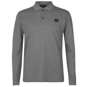 PAUL AND SHARK Long Sleeved Polo Shirt - Mid Grey 931
