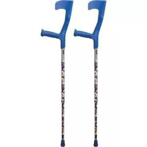 Aidapt Crutches - Blue Floral