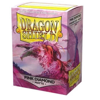 Dragon Shield Matte Pink Diamond Standard Card Sleeves - 100 Sleeves