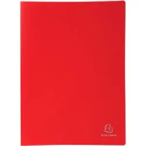 Exacompta Display Books PP Eco A4, 80 Pkts, Red, Pack of 8