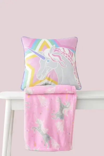 'Unicorn' Velvet Filled Cushion