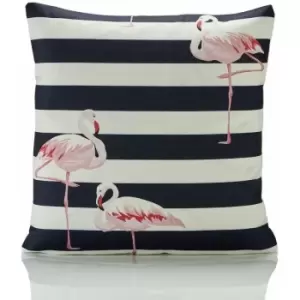Assorted Cushion Covers 17x17 (43x43cm) Flamingo Mohair Metallic London (Flamingo Stripe) - Multicoloured - Alan Symonds