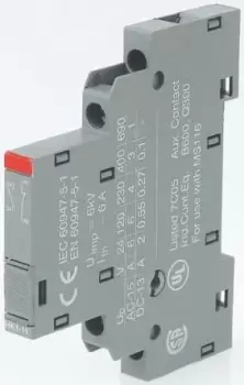 ABB Auxiliary Contact - 2NC, 2 Contact, Side Mount, 2 A dc, 6 A ac