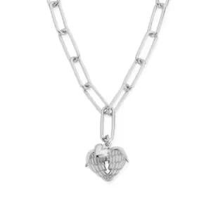 ChloBo Silver Link Chain Faith & Love Necklace