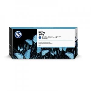 HP 747 Chromatic Blue Ink Cartridge 300ml