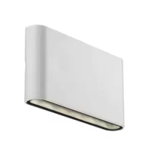 Kinver LED Dimmable Outdoor Up Down Wall Lamp White, IP54, 3000K