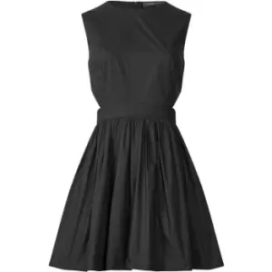 French Connection Adelade Organic Poplin Cut-Out Dress - Black