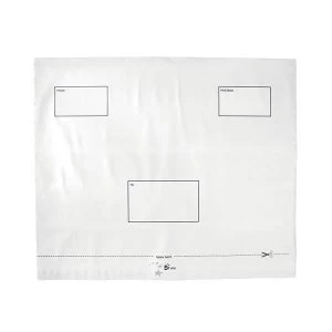 5 Star Elite Envelopes Extra Strong Waterproof Polythene Peel and Seal Opaque 440x330mm and 50mm Flap Pack of 100