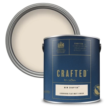 CRAFTED by Crown Flat Matt Interior Wall, Ceiling and Wood Paint - New Chapter - 2.5L