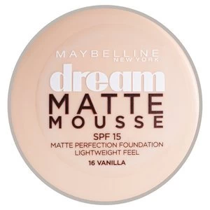 Maybelline Dream Matte Mousse Foundation 16 Vanilla 30ml Nude