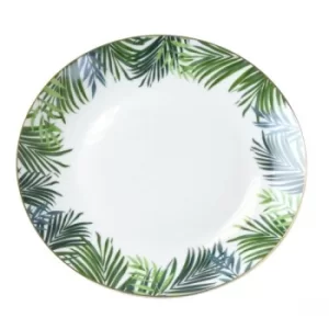 Dinner Plate Palm Leaf Emerald Eden design
