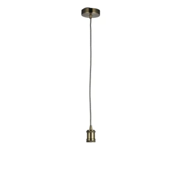 Endon Directory Lighting - Endon Cambourne - 1 Light Pendant Antique Brass Plate, E27