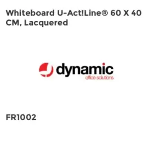 Dynamic Whiteboard U-Act Line 60 x 40 CM, Lacquered